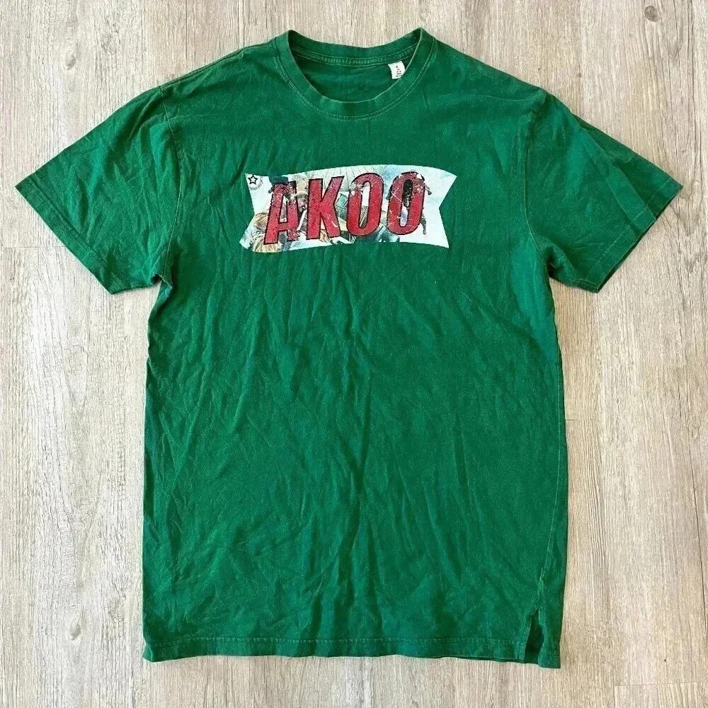 Mens Akoo Green Short Sleeve Tshirt - XL